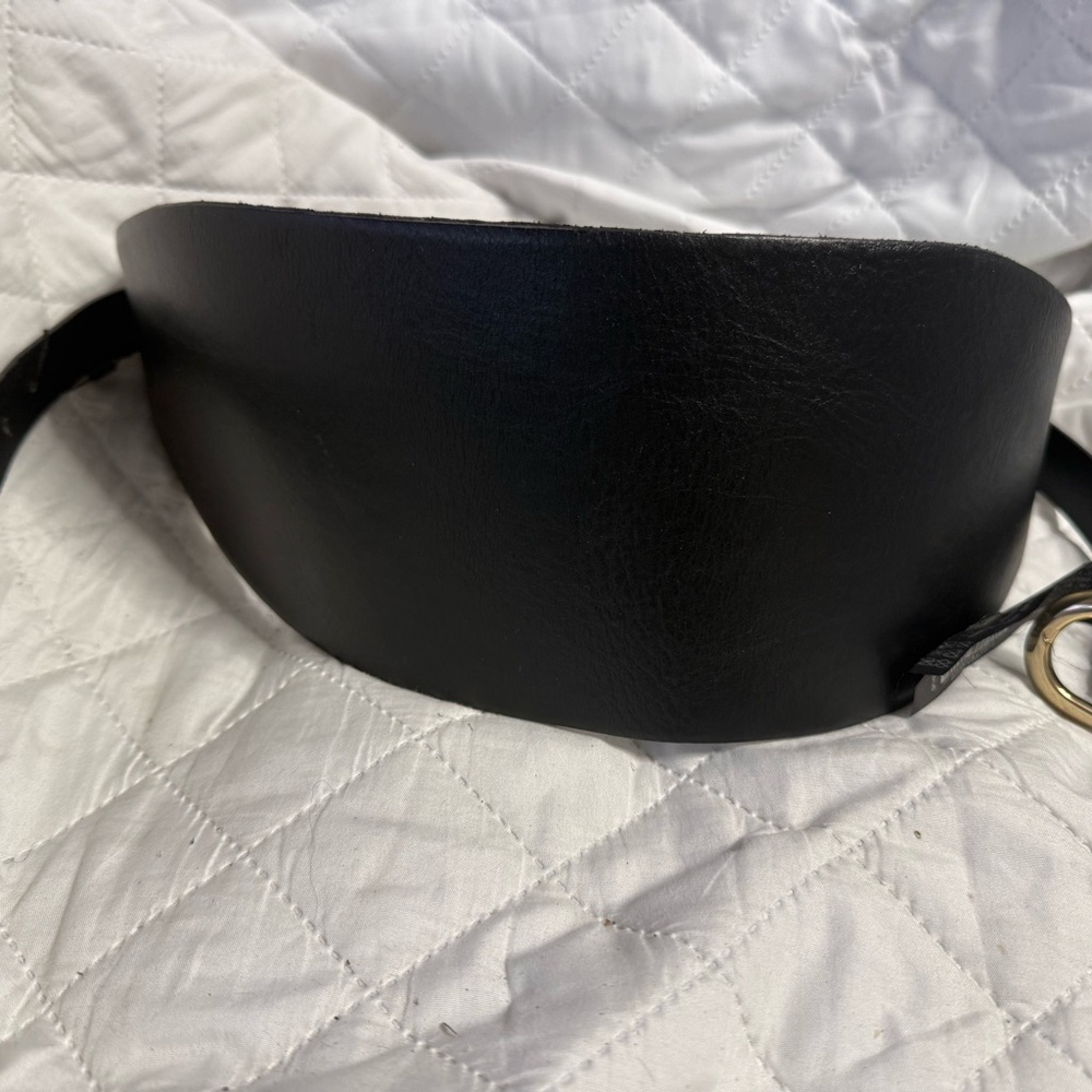 Zara Black Wide Leather Belt